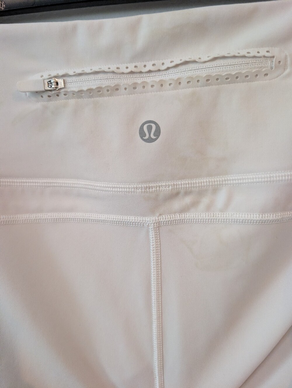 Lululemon Mind Over Miles White Leggings With Pockets Size 4 - Picture 8 of 9